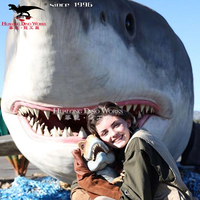 Sculpture de créature marine, modèle de requin animatronique pour parc d'attractions, équipement de parc aquatique