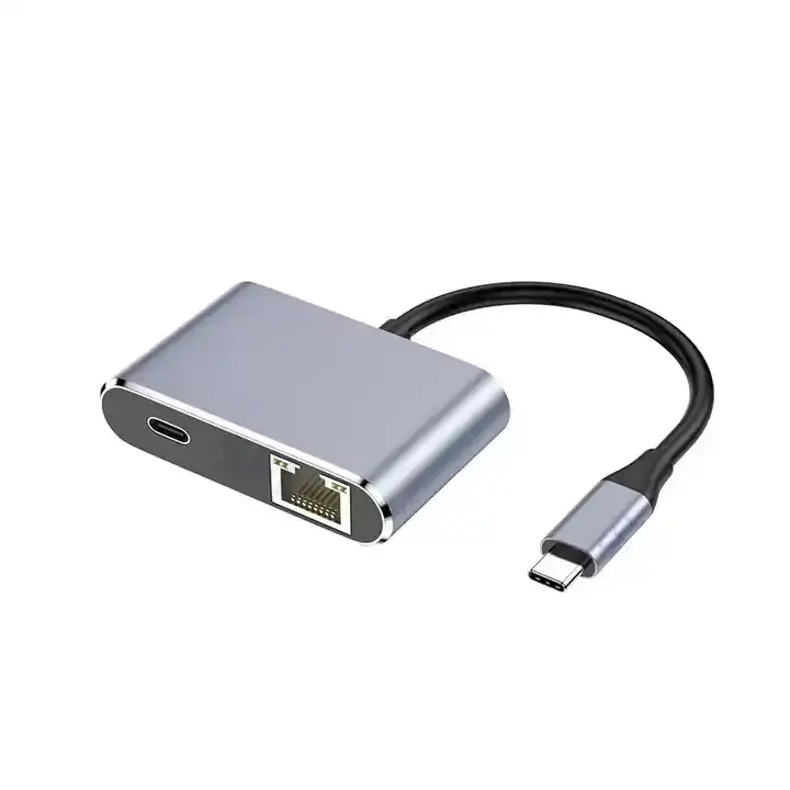 4 trong 1 USB Loại C để RJ45 Gigabit Ethernet LAN 1000Mbps có dây Card mạng PD 100W Type-C USB 3.0 HUB Docking Station chuyển đổi