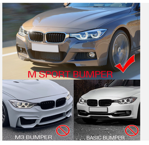 Alerón Delantero de Diseño Fangli para <span class=keywords><strong>BMW</strong></span> Serie 3 F30 328i <span class=keywords><strong>335i</strong></span> M Sport Negro 2012-2018 Estilo Carbono - Product Image 3
