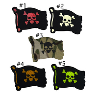 Bandera de calavera pirata Insignia de moral al aire libre Parches de bandera pirata con gancho y bucle IR