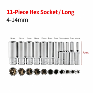 ชุดประแจบล็อก 11 ชิ้น ขนาด 1/4 นิ้ว วัสดุ CrV 4-14 มม. สำหรับซ่อมรถยนต์ (สินค้าอีคอมเมิร์ซ) - Product Image 4