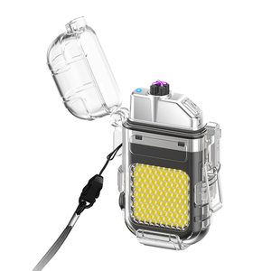 ไฟฉาย LED พกพาอเนกประสงค์ขนาดเล็ก ชาร์จ USB ได้ ใช้เป็นพวงกุญแจ กันน้ำ ใช้กลางแจ้ง พร้อมไฟแช็ก - Product Image 1