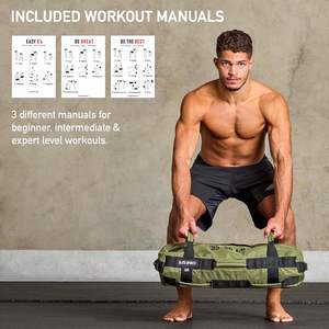 Muestra gratis Yes4All Venta al por mayor Heavy Duty Durable 900D Oxford Material 8 Asas 4 Bolsas de relleno Entrenamientos Fitness Sandbag - Product Image 4