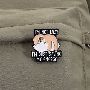 لست خجولة ، أنا فقط بشكل انتقائي دبوس مينا اجتماعي ، بروش حيوان لطيف ، هدية مجوهرات للأصدقاء والمعجبين - Product Image 3