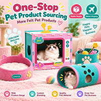 Maison pour chat en feutre en forme de téléviseur créative, lit d'intérieur mignon pour chat, cachette pour animaux de compagnie avec coussin, mobilier pour animaux de compagnie personnalisé OEM en gros