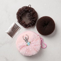 Kit de coiffure pour filles : filet à chignon invisible et élastique, accessoires de danse et de ballet faits main, cadeau pour femme