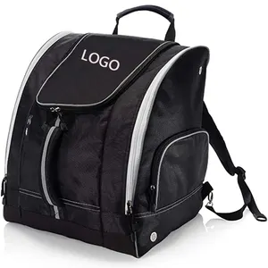 Custom Logo Ski Boot Bags Backpack For Outdoor Sport Travel Storage Bagpack Snowboard Equipment Bags Waterproof Ski Shoe Bags