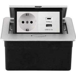 Nhà máy bán <span class=keywords><strong>Hidden</strong></span> Countertop cửa hàng điện 3 cách với 2xusb <span class=keywords><strong>Hidden</strong></span> 5V 2.1A USB-C sạc Pop Up Máy tính để bàn ổ cắm - Product Image 1