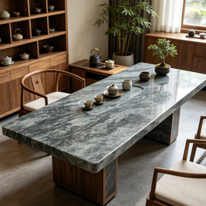 Dalle de granit vert olive naturel poli de qualité supérieure, découpée sur mesure, durable pour cuisine, salle de bain et extérieur - Product Image 5