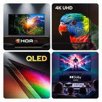 Téléviseur intelligent 4K UHD HDR10+ en gros, 65 pouces, écran sans bordure, Quad-Core, Android TV, avec fonction Screen Cast et multi-interfaces, idéal pour l'hôtellerie
