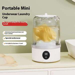 Système de lavage électrique portable mini, chargement par <span class=keywords><strong>le</strong></span> haut, pour nettoyer les sous-vêtements et les chaussettes de bébé - Product Image 4