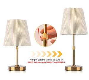 Senya-pro kim loại có thể thu vào cơ sở đứng độ sáng có thể điều chỉnh đèn bàn hoàn hảo cho Trang trí nội thất khách sạn đầu giường hoặc phòng khách - Product Image 2