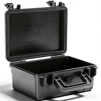 Boîte de transport robuste et étanche pour équipement, portable, IP67, noire, en PP injecté, avec mousse antichoc découpable