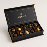 Bonbons de Noël biscuits personnalisés de luxe estampage à chaud barre de bonbons avec vide boîte-cadeau d'emballage en papier chocolat