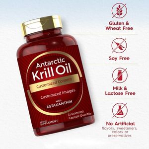 Cápsulas blandas de aceite de krill al por mayor de fábrica, astaxantina Omega-3, suplementos alimenticios de etiqueta privada para adultos con vitamina C - Product Image 3