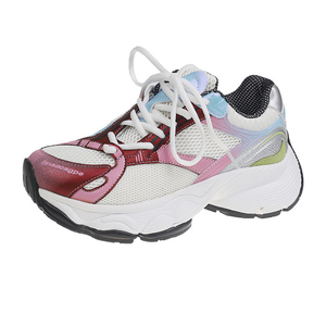 2026 New <strong>Women</strong> Mesh Platform Dad Shoes Gradient Color Block Chunky Sneakers Breathable Mesh Sports <strong>Trainers</strong> - Product Image 1