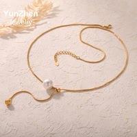 Pendentif perle en acier inoxydable hypoallergénique, anti-ternissement, style minimaliste français, design vent froid, personnalisé, simple, motif os de serpent