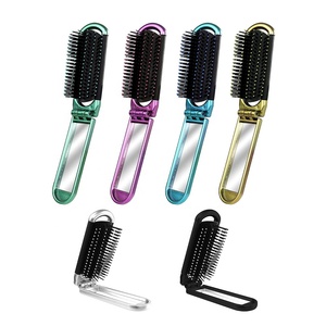 Espejo Plegable con Nombre Personalizado <span class=keywords><strong>y</strong></span> Peine para el Cabello, Mini Cepillo Plegable de Viaje con Espejo de Maquillaje <span class=keywords><strong>y</strong></span> Peine - Product Image 1