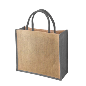 Sac fourre-tout en jute écologique avec imprimé décoratif, réutilisable pour le quotidien, idéal pour la promotion et la vente en gros - Product Image 3