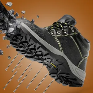 공장 도매 낮은 가격 겨울 안전 부츠 안전 신발 경량 블랙 내마 모성 코튼 남성용 안전 신발 사용
