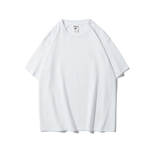 T-shirt personnalisé 280G en coton épais 100% OEM ODM, coupe oversize unisexe, col rond, manches courtes, vierge, avec logo - Product Image 1