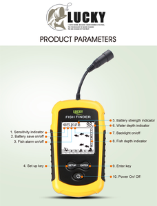 เครื่องหาปลา Lucky Fish Finder <span class=keywords><strong>FF918</strong></span> พร้อม GPS สำหรับเรือ ระบบไร้สาย ระยะตรวจจับ 0.6-30 เมตร ฟังก์ชั่นเรียกปลาด้วยคลื่นอัลตราโซนิก - Product Image 5