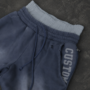 Pantalon de jogging ample pour homme, style streetwear personnalisé, 100% coton, double taille, imprimé, avec bande latérale, délavé à l'acide et effet soleil, coupe large - Product Image 5