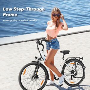 จักรยานไฟฟ้าไฮบริดอะลูมิเนียมก้าวผ่าน700C 500W City eBike 48V 10.4AH คลังสินค้าในสหราชอาณาจักร - Product Image 5