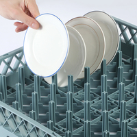 Meilleures Ventes Panier à vaisselle en plastique PP pour lave-vaisselle, à un seul niveau, durable, pour rangement en cuisine de restaurant/hôtel, pour couteaux et couverts