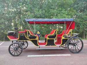 Calèche de mariage de style européen, calèche de tourisme panoramique, calèche royale à toit ouvert pour 6 passagers - Product Image 2