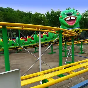 Cheap Price Backyard Kids Amusement Games Caterpillar Worm Train Sliding Mini Roller Coaster Rides For Sale