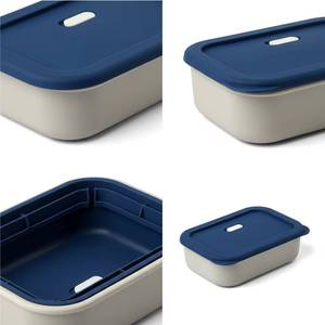 Contenedor Rectangular de Silicona de Grado Alimenticio Premium de 1300 ml, Compartimento Único, Apto para Calentar en Microondas, Lonchera con Ventilación de Aire - Product Image 4