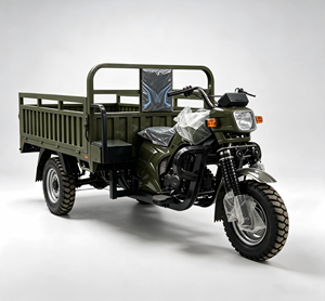Triciclo de Carga a Gasolina, Motor de 200cc Refrigerado <span class=keywords><strong>por</strong></span> Aire, Transmisión <span class=keywords><strong>por</strong></span> Eje de Alta Resistencia, Motocicleta de Transporte de Carga de 3 Ruedas para Entrega en Granjas - Product Image 6
