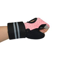 Accessoires de gymnastique rose noir gants réglables exercice antidérapant haltérophilie gants de Fitness entraînement Fitness pour hommes