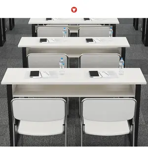 Mesa de estudo para sala de aula, mesa de madeira para estudantes e com desenho de cadeiras, mesa dupla dupla para estudantes, mobília ideal para estudantes