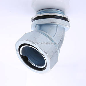 45 graus cotovelo cabo elétrico fio liga zinco metal conduíte flexível encaixe conector apertado líquido - Product Image 3