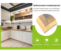 Panneau de fibres de bois de densité moyenne E2 de haute qualité 18mm panneau de MDF de mélamine avec placage de bois Design moderne écologique