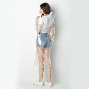 Meilleure veste de pluie transparente <span class=keywords><strong>imperméable</strong></span> en EVA durable pour femmes et filles, écologique, avec impression de logo personnalisé, réutilisable, pour la randonnée en plein air - Product Image 3