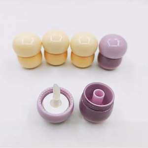 Nuevo 5ml pequeño hongo bálsamo labial labio esmalte botella encantador avellana envase cosmético - Product Image 4