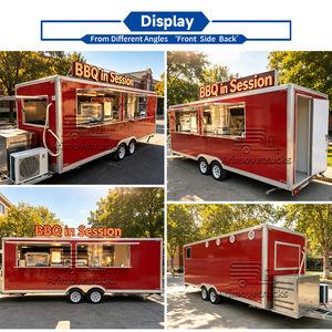 Large Custom Mobile Food Truck <strong>Trailer</strong> Pizza <strong>BBQ</strong> <strong>Smoker</strong> <strong>Trailer</strong> Hot Dog Ramen Commercial Food Truck <strong>Trailer</strong> with Toilet - Product Image 2