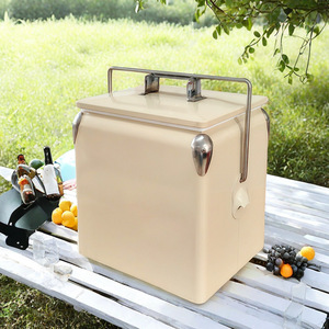 Glacière Métallique Vintage Écologique 13L Personnalisable, Étanche, Légère avec Poignée et Décapsuleur – Promotion Alimentaire, Bière, Boissons - Product Image 4