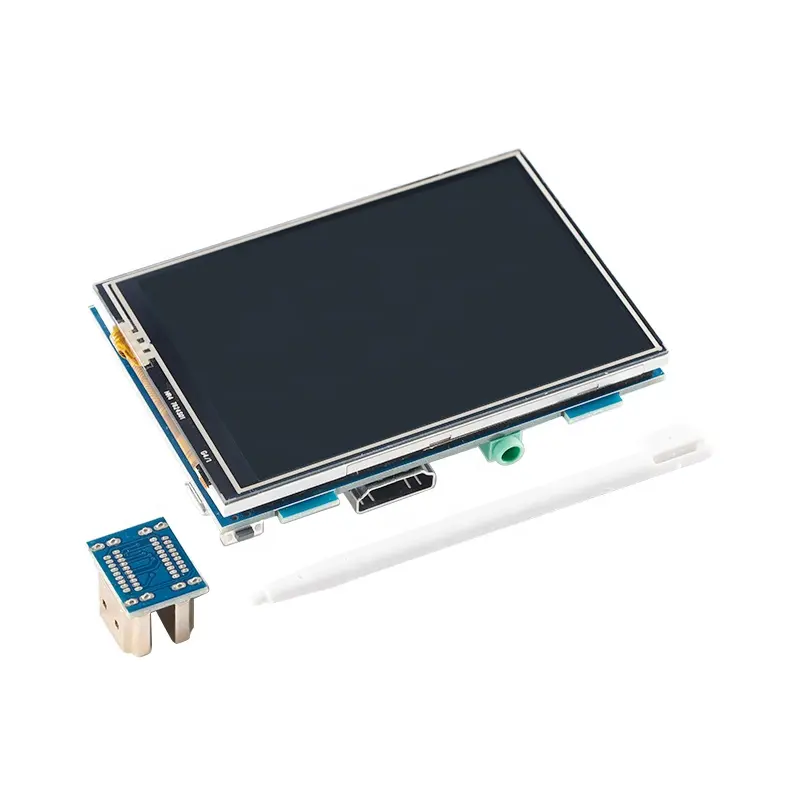 Pantalla LCD de 3,5 "y 3,5 pulgadas Módulo de pantalla táctil LCD con adaptador Raspberry Pi 3 Compatible con Raspberry Pi