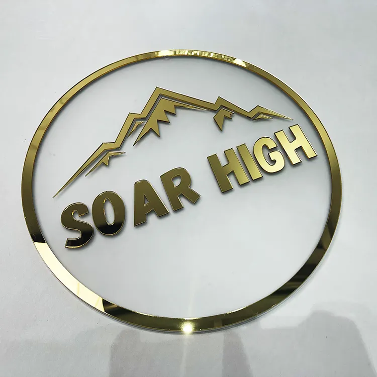 Custom 3D Logo Metal Letters Laser Cut Metal Stainless Steel Sign Personalized Business Reception Wall Logo Company