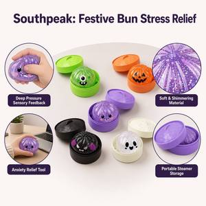 Southpeak Mochi Hand Therapy Squishy Factory Outil <span class=keywords><strong>de</strong></span> soulagement <span class=keywords><strong>de</strong></span> l'anxiété pour le soutien du TDAH et <span class=keywords><strong>de</strong></span> l'<span class=keywords><strong>autisme</strong></span>, Jouet sensoriel scintillant en forme <span class=keywords><strong>de</strong></span> boulette - Product Image 4