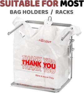 Bolsa de Camiseta Reutilizable de PE con Asas de Plástico Blancas para Compras, Exhibiciones, Supermercados, Bolsas de Agradecimiento, Materiales Reciclados - Product Image 5