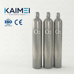 Bouteille de gaz oxygène haute pression industrielle O2 40L 47L, réservoir en acier rechargeable pour soudage et découpe, logo personnalisé par KAIMEI - Product Image 1