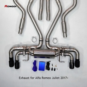 ท่อไอเสีย Alfa Romeo Giulia/Stelvio Quadrifoglio 2.9TT Ss304 Catback พร้อมวาล์วควบคุมเสียงเชื่อมแบบ TIG ผิวขัดเงา รับประกัน 5 ปี - Product Image 5