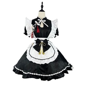 Chinese Style Jacquard Lolita Maid Dress Plus Size Cosplay Costume Spring 2024 Artistic Retro Polyester Fabric - Product Image 5