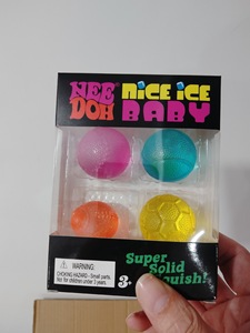 ลูกบาศก์บีบเล่นขนาด 1.2 นิ้ว 4 ชิ้น ยี่ห้อ Schylling รุ่น Nice Cube Stress Maltose Needoh Baby Cube Squishy Ice Cube ของเล่นบีบสำหรับฮาโลวีนและคริสต์มาส - Product Image 2