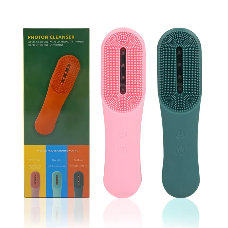 2022 electronic facial face cleansing brushes double side silicone 3d face cle facial brush machine